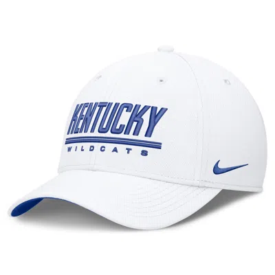 Nike Kentucky Sideline Rise  Men's Dri-fit College Hat In White