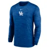 Nike Royal Kentucky Wildcats 2025 Sideline Velocity Performance Long Sleeve T-shirt In Blue