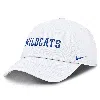 Nike White Kentucky Wildcats Core Club Mascot Wordmark Adjustable Hat In White
