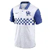 Nike Men's White Kentucky Wildcats Primetime Campus Vapor Performance Polo In White
