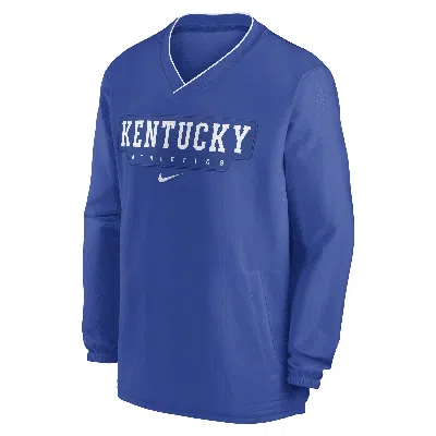 Nike Kentucky Wildcats Sideline  Men's College Long-sleeve Windshirt In Blue