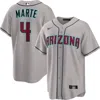 Nike Ketel Marte Gray Arizona Diamondbacks Road Replica Jersey In Gray