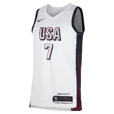 Nike Kevin Durant Team Usa Usab Limited Home Unisex  Unisex Dri-fit Basketball Jersey In White