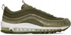 Nike Khaki Air Max 97 Sneakers In Medium Olive/white