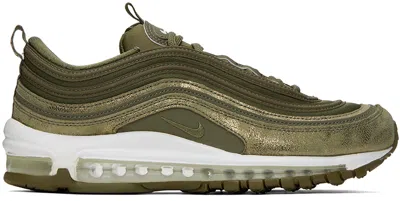 Nike Khaki Air Max 97 Sneakers In Medium Olive/white