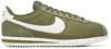 Nike Khaki Cortez Textile Sneakers In Gray