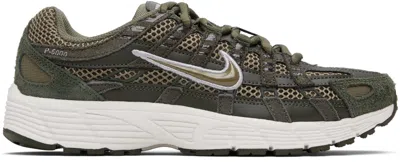 Nike Khaki P-6000 Suede Sneakers In Green