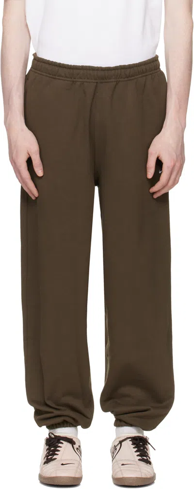 Nike Khaki Solo Swoosh Cuffed Fleece Sweatpants