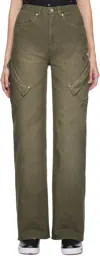 Nike Khaki Travis Scott Edition Embroidered Cargo Pants In Cargo Khaki