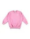 Nike Women's  Sportswear Club Fleece Girls' Boxy Crew-neck Sweatshirt In Pink