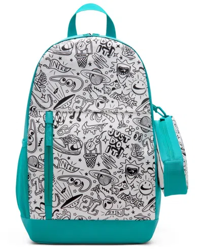 Nike Kids' 20l Two-way Zipper Backpack With Pencil Case In Energy,white