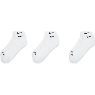Nike Kids' 3-pack Cushioned Ankle Socks In White