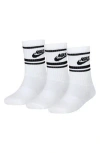 Nike Kids' 3-pack Futura Cushioned Crew Socks In White