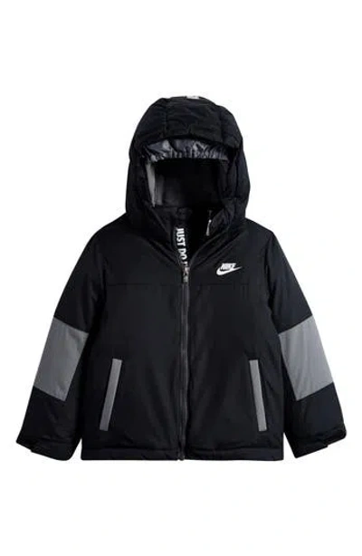 Nike Kids' 3-in-1 System Hooded Jacket In Black