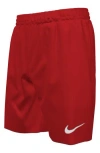 Nike Kids' 6-inch Volley Swim Trunks In Uni Red