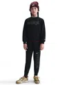Nike Kids 7-20 Sportswear Club Crewneck Sweatshirt In Black