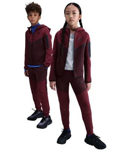 Nike Kids 7-20 Sportswear Tech Fleece Jogger Pants In Burgundy