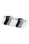 Nike Kids' 8-pack Quarter Crew Socks In Multi