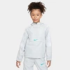 Nike Academy Big Kids' 1/2-zip Hooded Soccer Track Jacket In Photon Dust/dynamic Turquoise