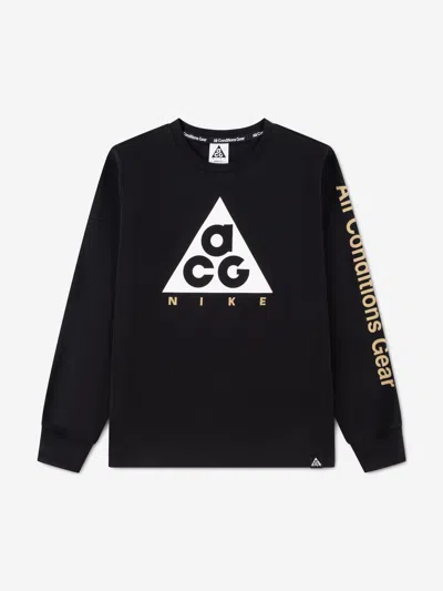 Nike Kids Acg Acg Long Sleeve Hbr T-shirt In Black