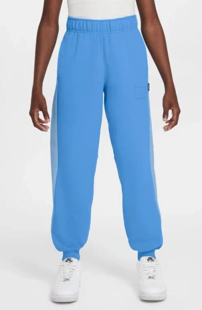 Nike Kids' Air Fleece Joggers In University Blue/blue/white