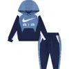 Nike Kids' Air Fleece Pullover Hoodie & Joggers Set In Blue
