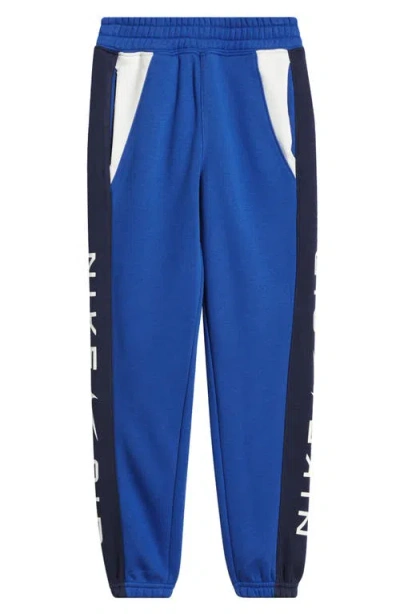 Nike Kids' Air Fleece Sweatpants In Game Royal/mid Navy/sail