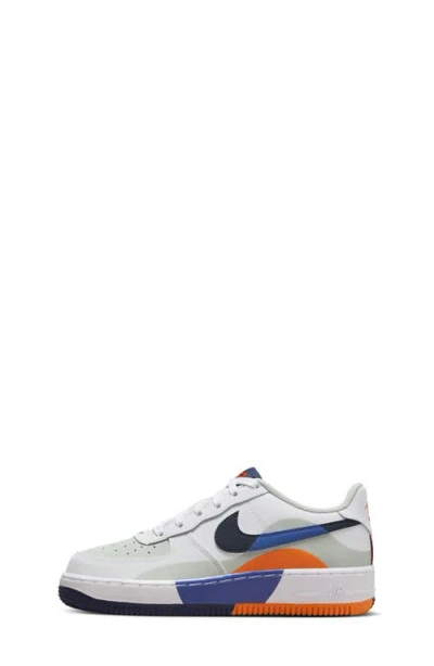 Nike Kids' Air Force 1 Lv8 Sneaker In Silver/white/blue