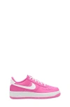 Nike Kids Pink & White Air Force 1 Gs Sneakers In Playful Pink/white