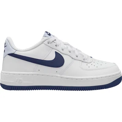 Nike Kids' Air Force 1 Sneaker In White/midnight Navy/grey