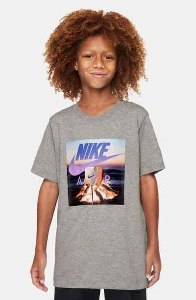 Nike Kids' Air Graphic T-shirt In Gray