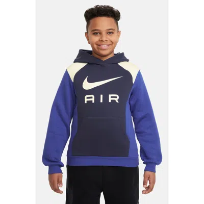 Nike Kids' Air Hoodie In Midnight Navy/royal/sail