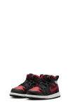 Nike Kids' Air Jordan 1 Mid Sneaker In Black/varsity Red/summit