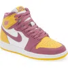 Nike Kids' Air Jordan 1 Retro High Og Basketball Sneaker In Gold/bordeaux/white