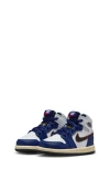 Nike Jordan Big Kids' Air Retro 1 High Og Casual Shoes In White/black/neutral Grey