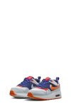 Nike Kids' Air Max 1 Easyon Sneaker In Light Silver/orange/navy