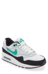 Nike Kids' Air Max 1 Sneaker In White/ Green/ Platinum/ Black