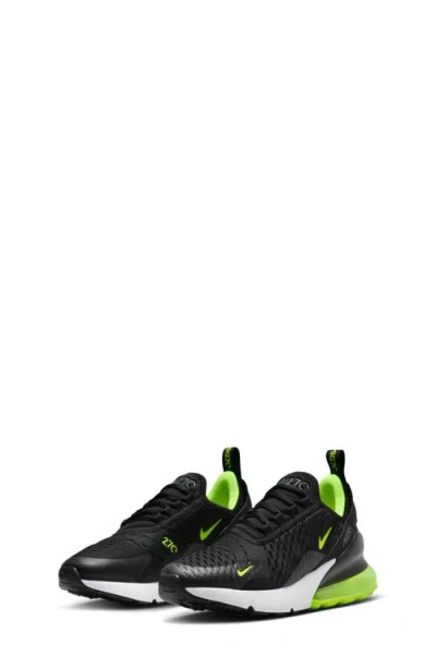 Nike Kids' Air Max 270 Sneaker In Black/volt/lightening