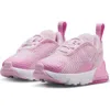 Nike Kids' Air Max 270 Sneaker In Pink Foam/white/pink Rise