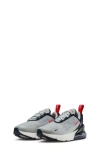 Nike Kids' Air Max 270 Sneaker In Smoke Grey/bright Crimson