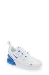 Nike Kids' Air Max 270 Sneaker In White/ Game Royal/ Grey/ White