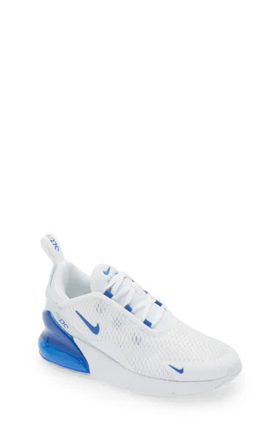 Nike Kids' Air Max 270 Sneaker In White/ Game Royal/ Grey/ White