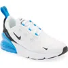 Nike Kids' Air Max 270 Sneaker In White/black/photo Blue