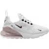 Nike Kids' Air Max 270 Sneaker In White/burgundy/violet