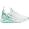 Nike Kids' Air Max 270 Sneaker In White/emerald/jade