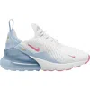 Nike Kids' Air Max 270 Sneaker In White/pinksicle/blue