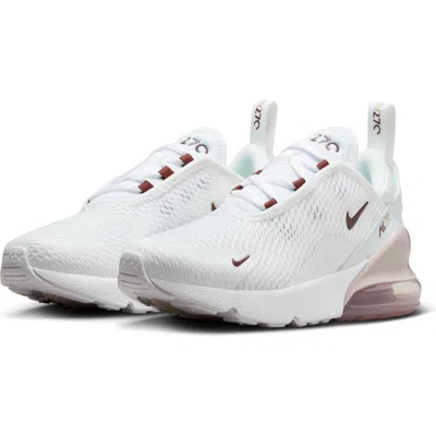 Nike Kids' Air Max 270 Sneaker In White/violet/burgundy Crush