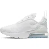 Nike Kids' Air Max 270 Sneaker In White/white/silver