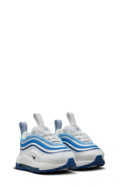 Nike Kids' Air Max 97 Trainer In White/ Blue/ Light Blue/ Black