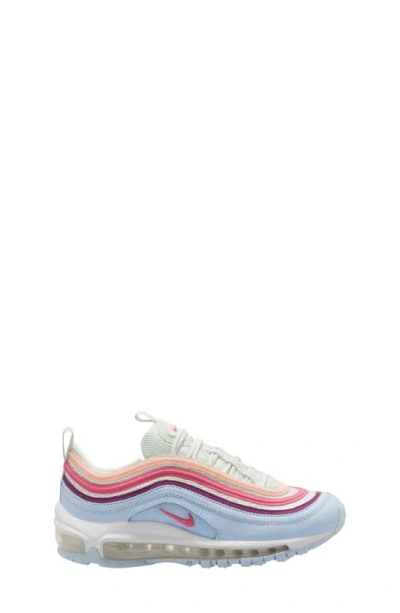 Nike Kids Blue & Pink Air Max 97 Big Kids Sneakers In White/ Pink/ Blue/ Viotech